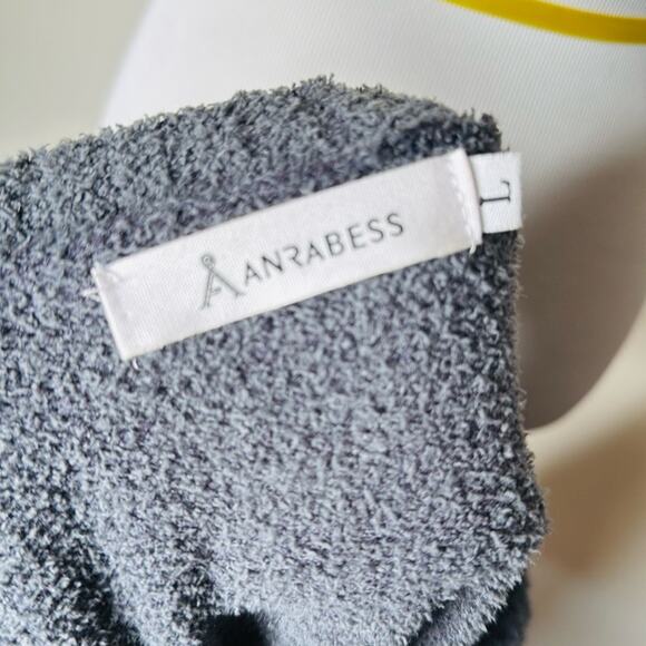 Anrabess Gray Plush Oversized Crewneck Sweater - Picture 4 of 6